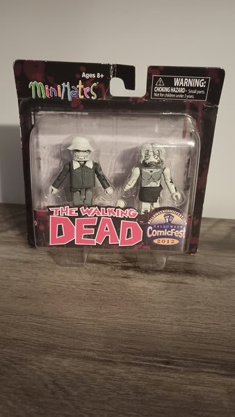 The walking Dead minimates white coat Dale and female zombie