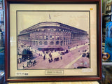 Autographed framed photo of Ebbets Field with COA