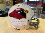 Autographed Larry Fitsgerald mini Riddell helmet with Coa